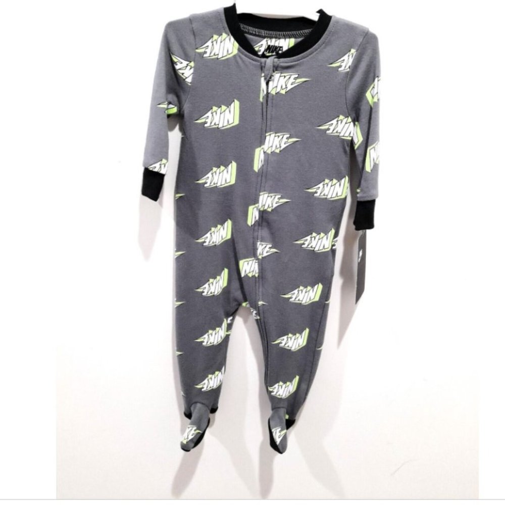 Nike Baby Romper One Piece Outfit Full Zip Jumper Smoke Grey Size 6 Months